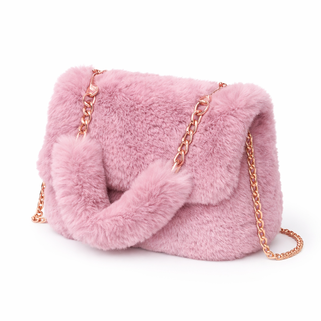 Plüss táska lánccal - A5