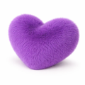 Plüss „Szív” párna hosszú szőrrel - A7