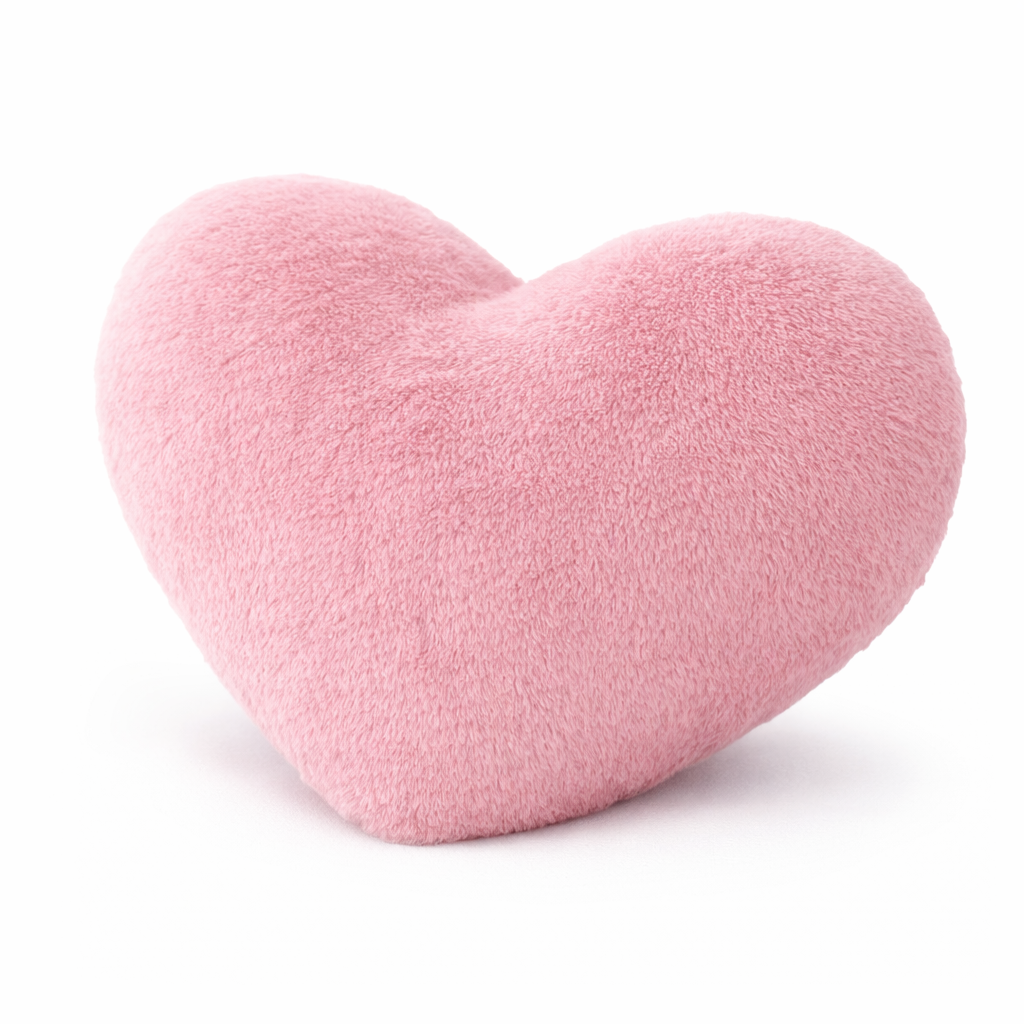 Plüss „Szív” párna rövid szőrrel - A8